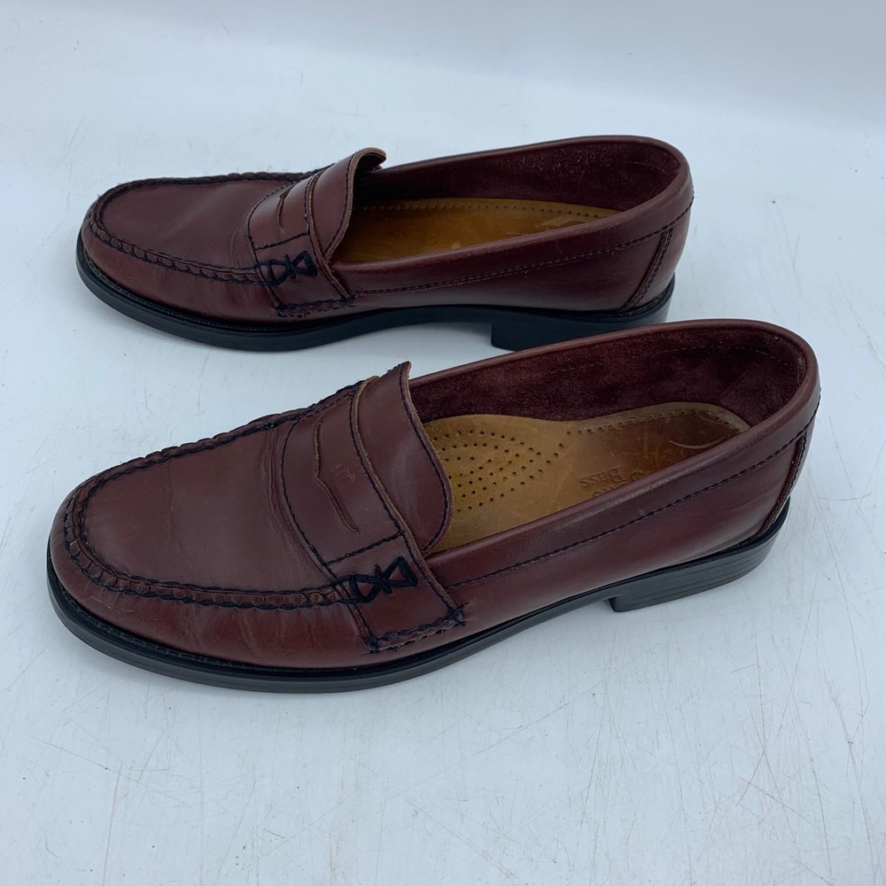 Vtg GH Bass Weejuns Katherine II Women 6.5 Burgundy Leather Penny Loafers Preppy